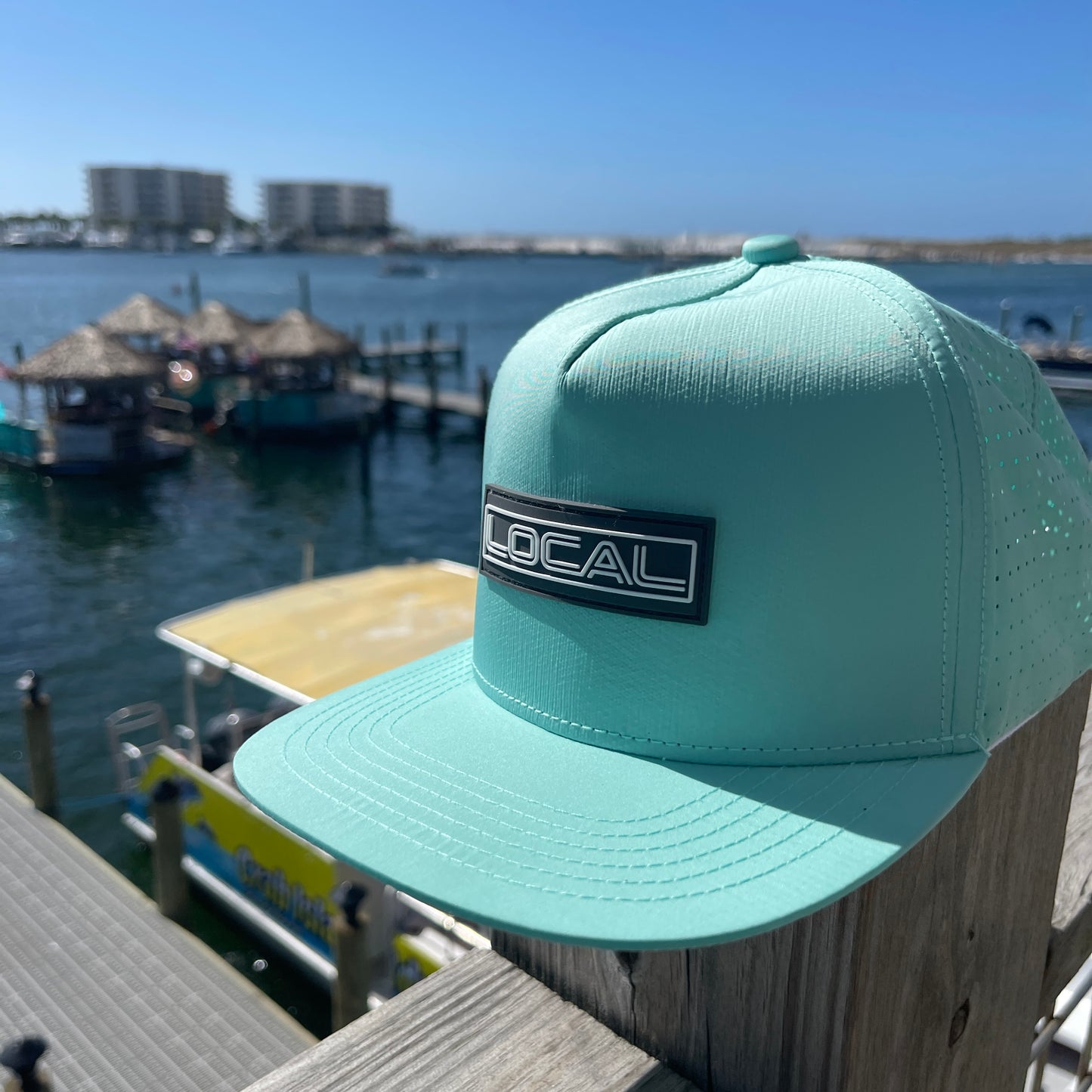 Ocean Front Lasermesh Snapback - 6 Panel